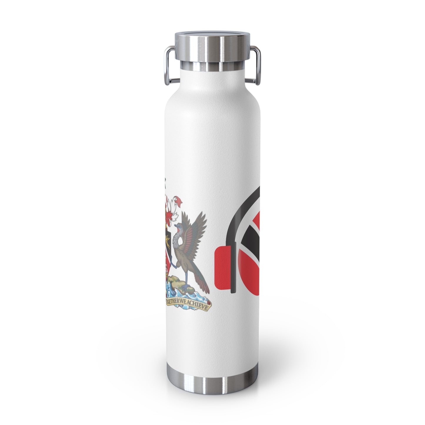 Personalized Gift for Trinidadian Man Trinidad and Tobago Flag Water Bottle Trinidad Flag Product With Trinidad and Tobago Coat of Arm