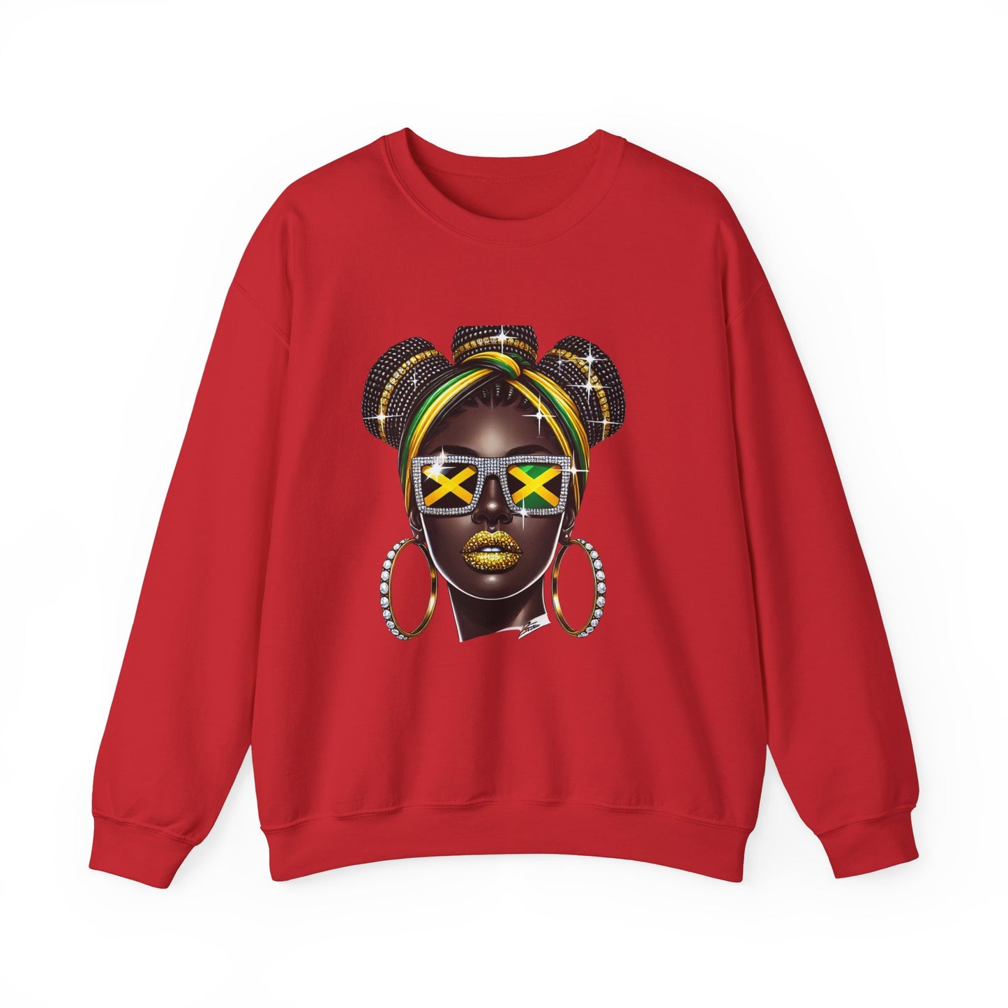 Jamaica Flag Sweatshirt For Jamaican Woman Jamaica Clothes For Women Jamaica Flag Clothes Jamaica Roots Clothes Jamaica Heritage Clothes