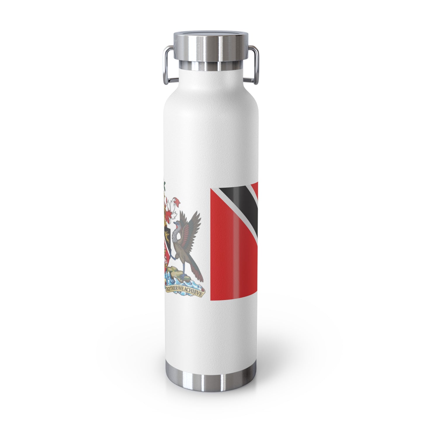 Personalized Trinidad and Tobago Flag Water Bottle Trinidad Flag Products Gift for Trinidadian Product With Trinidad and Tobago Coat of Arm