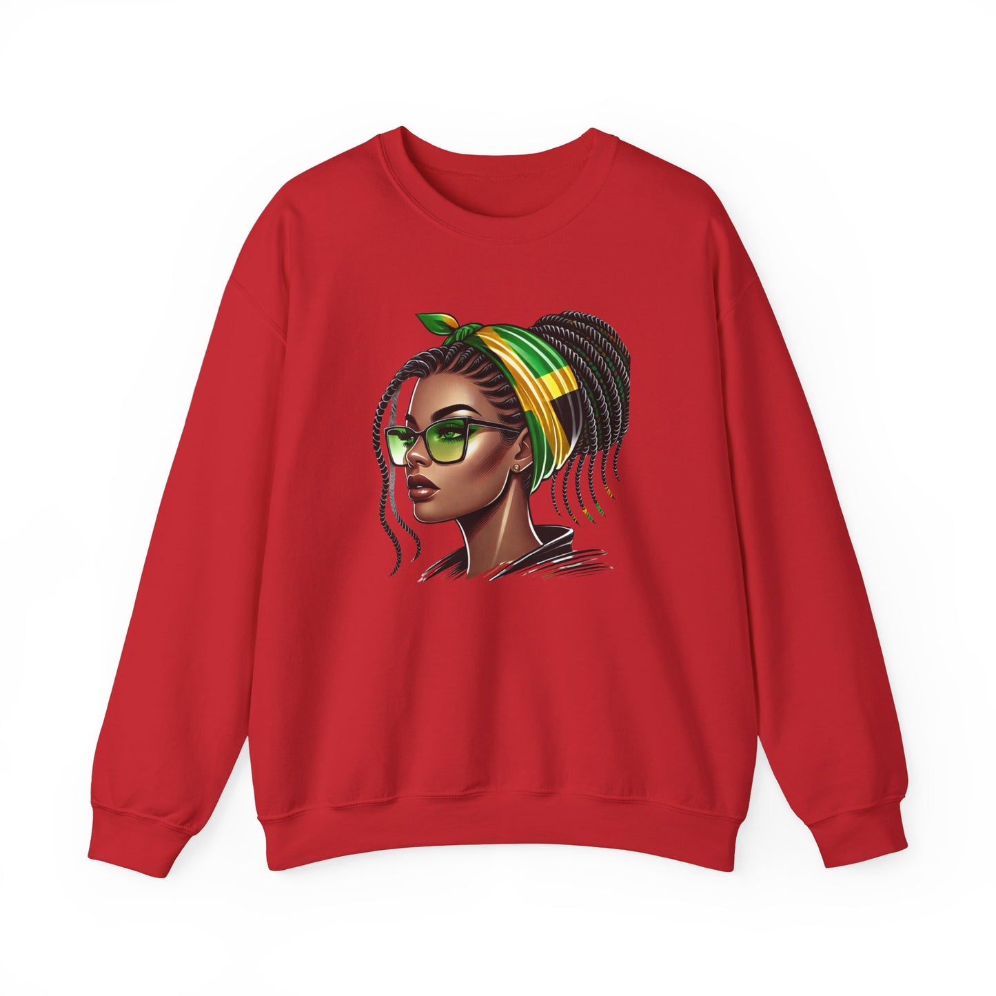 Jamaica Flag Sweatshirt For Jamaican Woman Jamaica Clothes For Women Jamaica Flag Clothes Jamaica Roots Clothes Jamaica Heritage Clothes