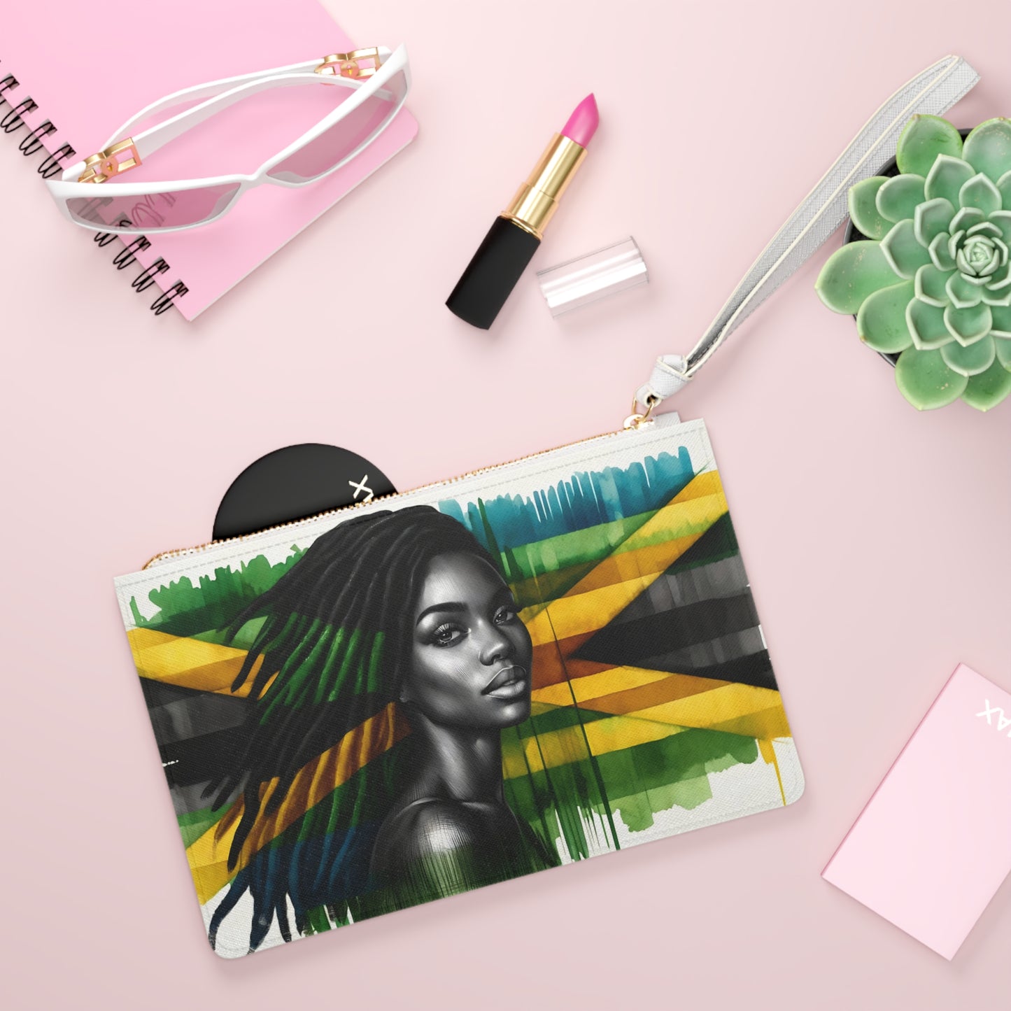 Graduation Gift For Jamaican Woman Mother's Day Gift for Jamaica Mom Jamaica Accessories Gift For Jamaican Woman Jamaica Flag Clutch Purse