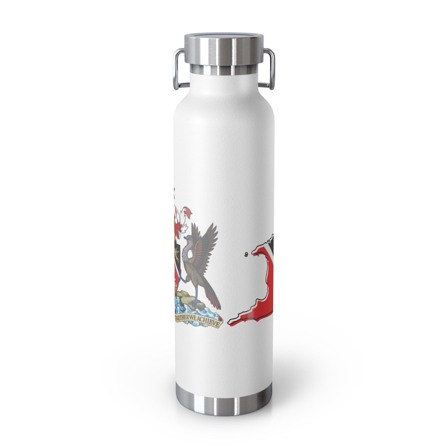 Personalized Trinidad and Tobago Flag Water Bottle Trinidad Flag Products Gift for Trinidadian Product With Trinidad and Tobago Coat of Arm