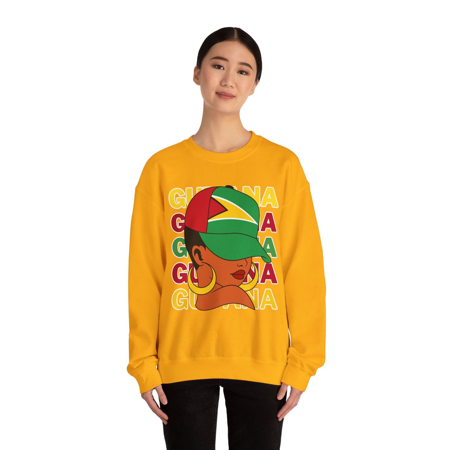 Gift For Guyanese Mom Guyana Sweatshirt Just A Girl From Guyana Top Guyana flag sweatshirt Guyana Sweatshirt Guyana Pride Sweatshirt