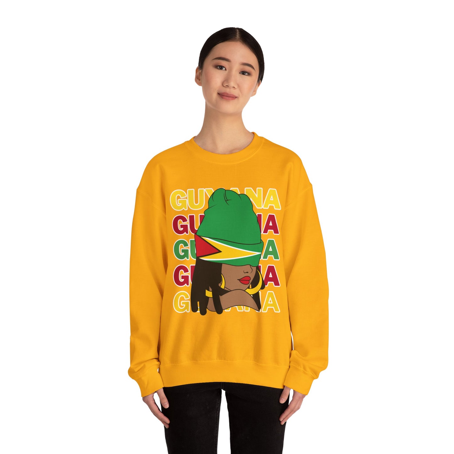 Gift For Guyanese Mom Guyana Sweatshirt Just A Girl From Guyana Top Guyana flag sweatshirt Guyana Sweatshirt Guyana Pride Sweatshirt