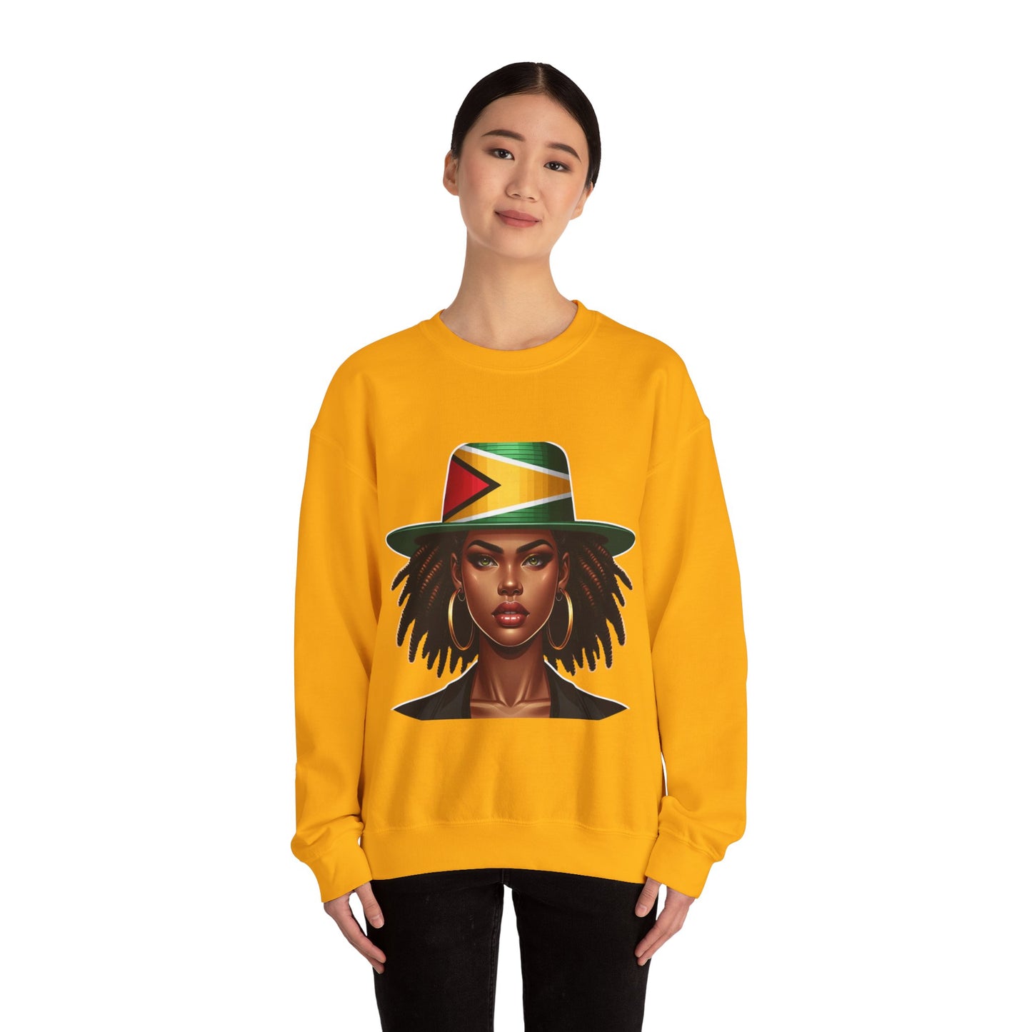Gift For Guyanese Mom Guyana Sweatshirt Just A Girl From Guyana Top Guyana flag sweatshirt Guyana Sweatshirt Guyana Pride Sweatshirt
