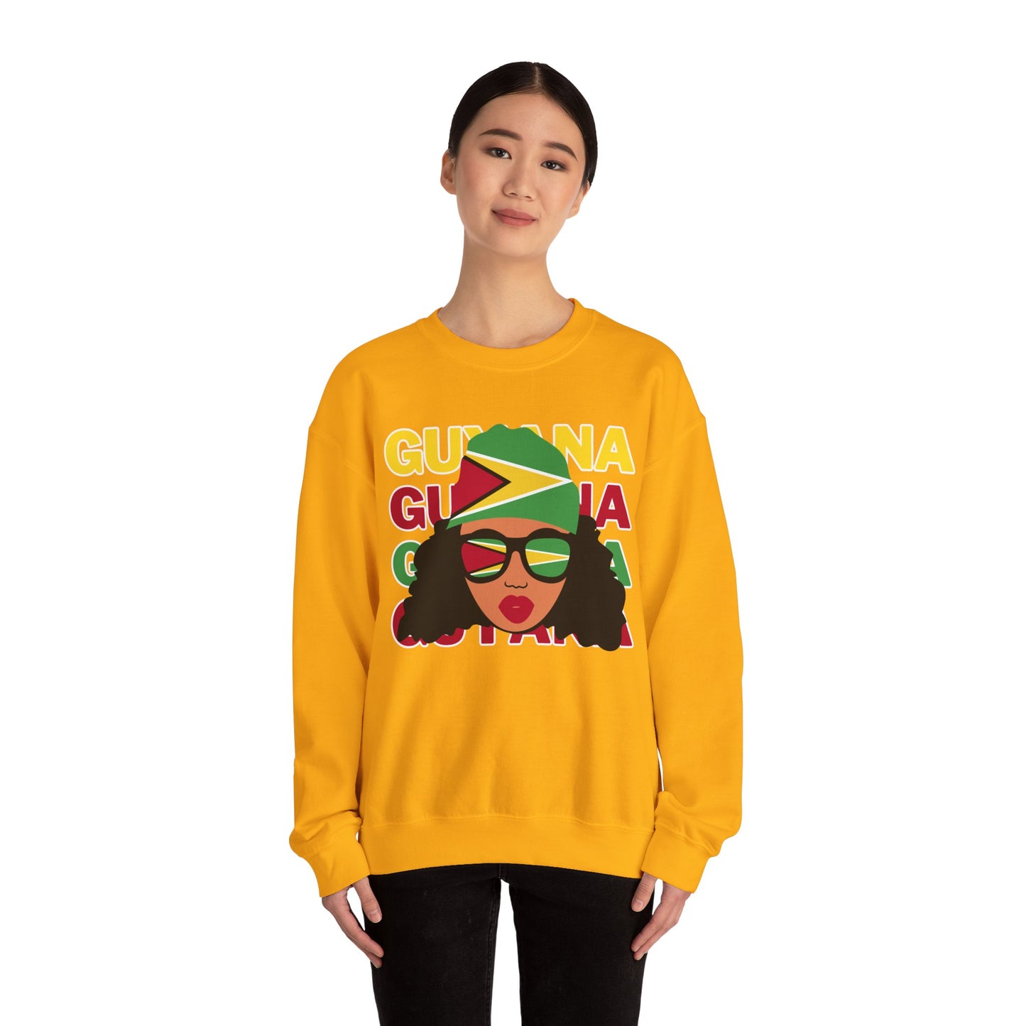 Gift For Guyanese Mom Guyana Sweatshirt Just A Girl From Guyana Top Guyana flag sweatshirt Guyana Sweatshirt Guyana Pride Sweatshirt
