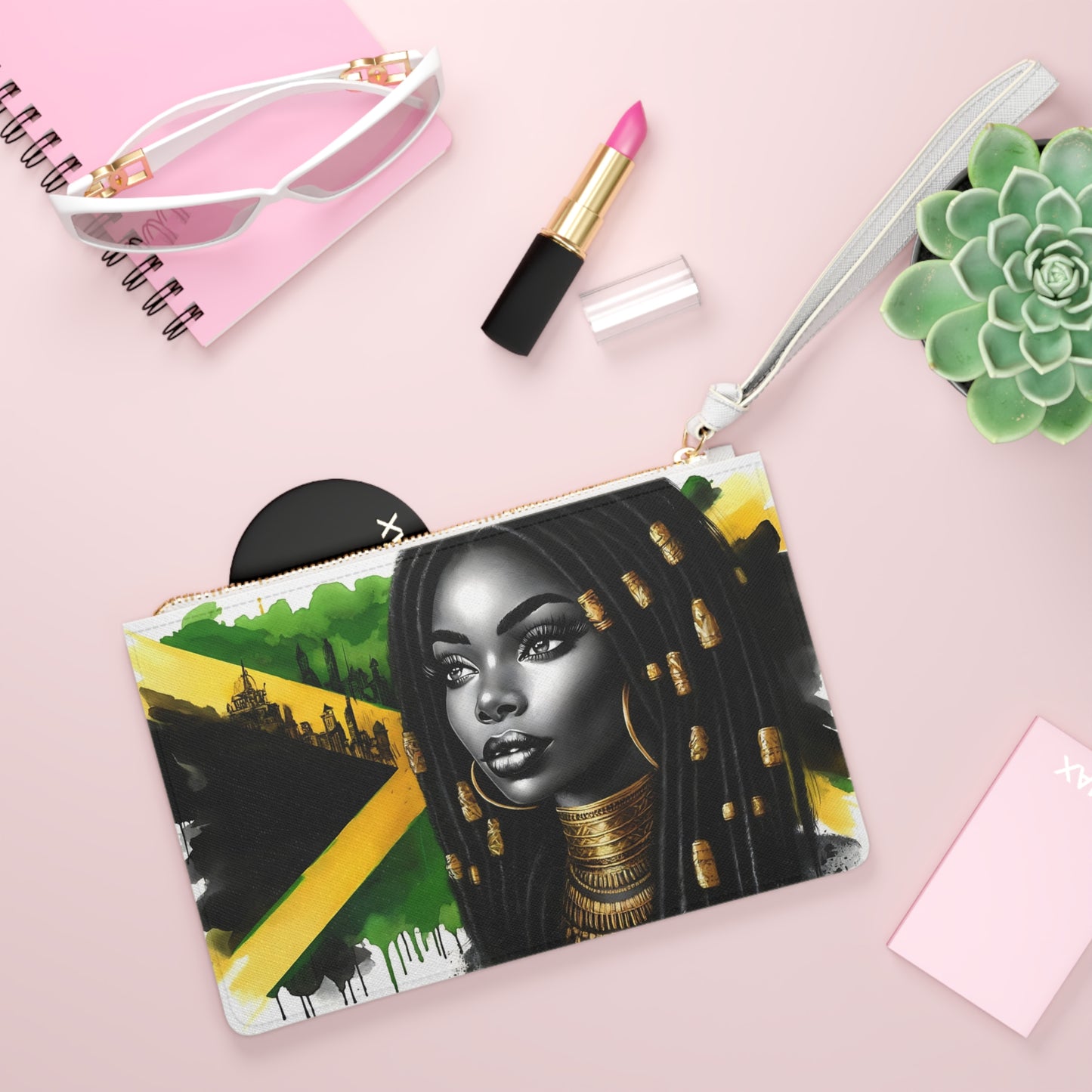 Graduation Gift For Jamaican Woman Mother's Day Gift for Jamaica Mom Jamaica Accessories Gift For Jamaican Woman Jamaica Flag Clutch Purse