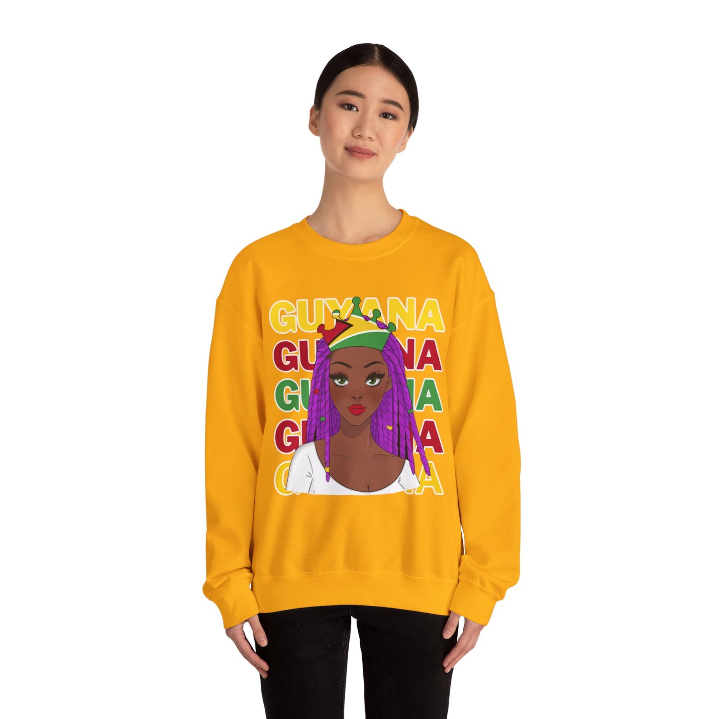Gift For Guyanese Mom Guyana Sweatshirt Just A Girl From Guyana Top Guyana flag sweatshirt Guyana Sweatshirt Guyana Pride Sweatshirt