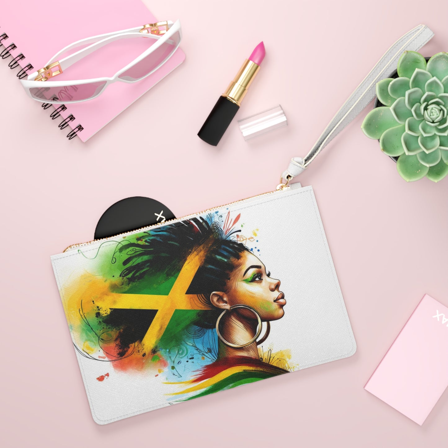 Gift for Jamaica Mom Jamaica Accessories Gift For Jamaican Woman Jamaica Flag Clutch