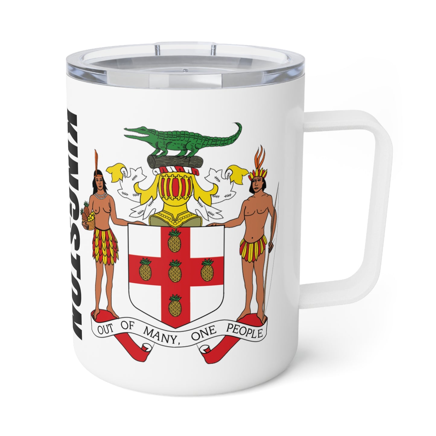 Personalized Jamaica Insulated Coffee Mug, 10oz Kingston Jamaica Travel Cup