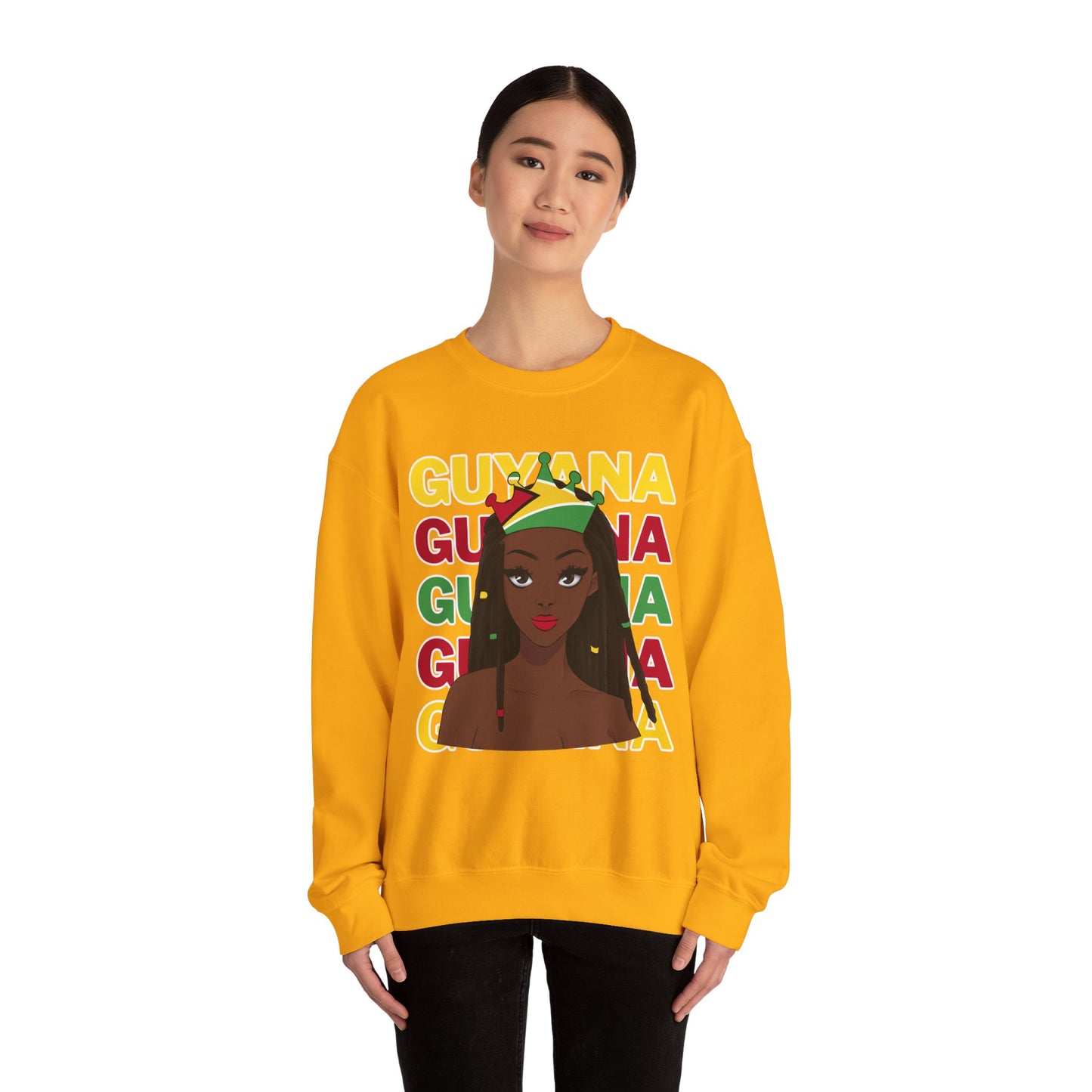 Gift For Guyanese Mom Guyana Sweatshirt Just A Girl From Guyana Top Guyana flag sweatshirt Guyana Sweatshirt Guyana Pride Sweatshirt