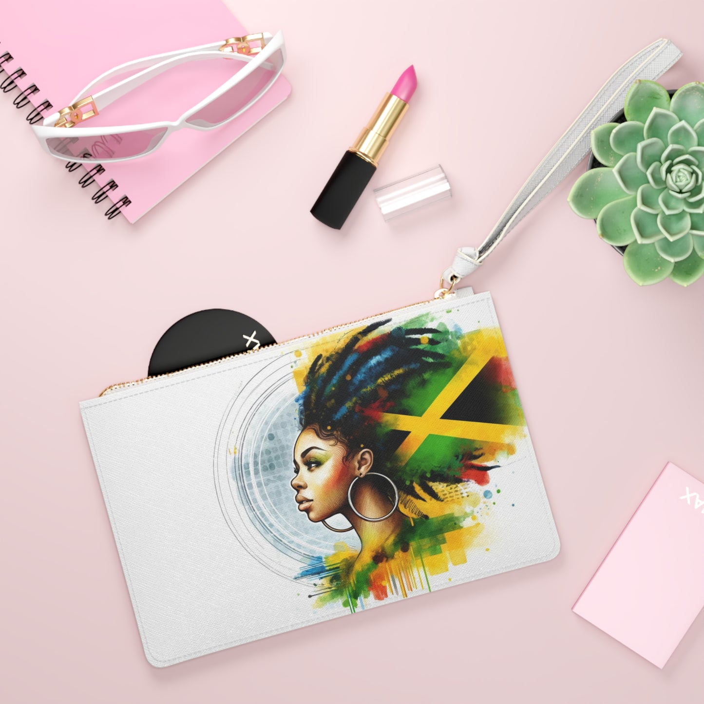 Gift for Jamaica Mom Jamaica Accessories Gift For Jamaican Woman Jamaica Flag Clutch