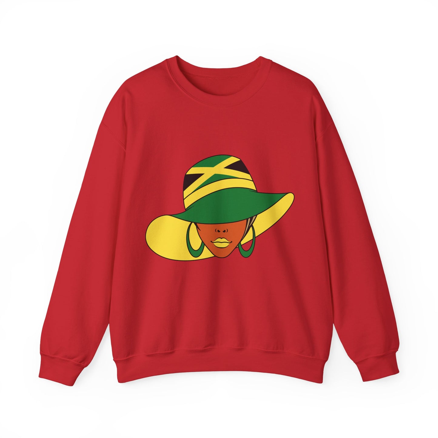 Jamaica Flag Sweatshirt For Jamaican Woman Jamaica Clothes For Women Jamaica Flag Clothes Jamaica Roots Clothes Jamaica Heritage Clothes