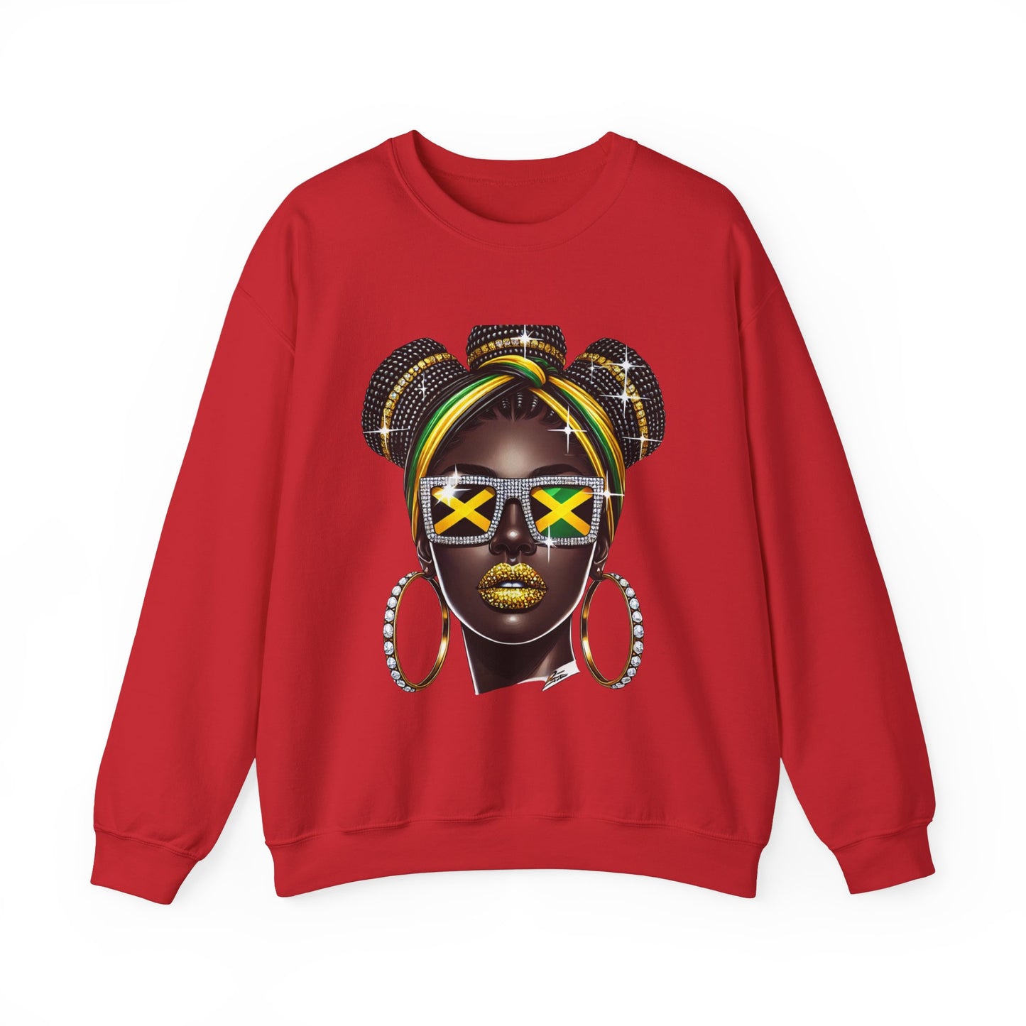 Jamaica Flag Sweatshirt For Jamaican Woman Jamaica Clothes For Women Jamaica Flag Clothes Jamaica Roots Clothes Jamaica Heritage Clothes