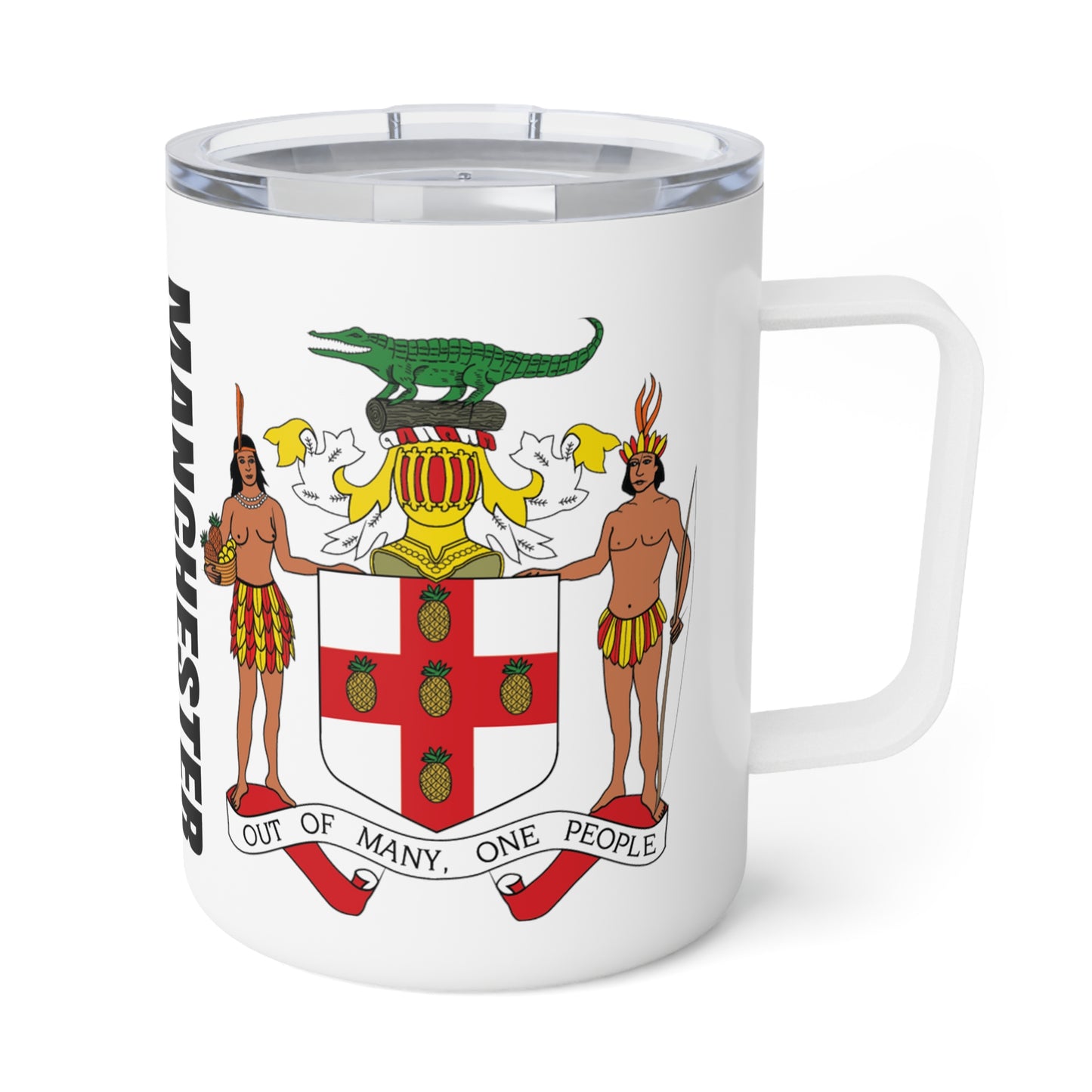 Personalized Jamaica Insulated Coffee Mug, 10oz Manchester Jamaica Travel Cup