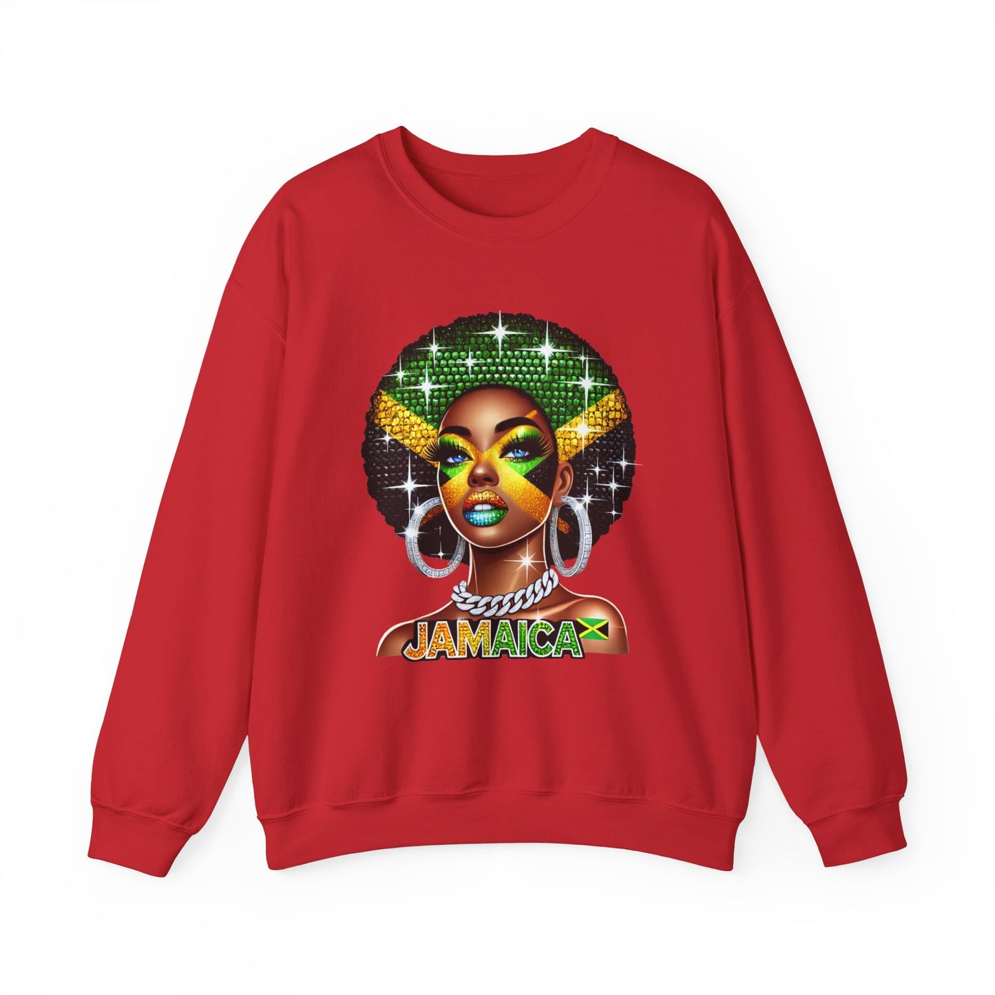 Jamaica Flag Sweatshirt For Jamaican Woman Jamaica Clothes For Women Jamaica Flag Clothes Jamaica Roots Clothes Jamaica Heritage Clothes