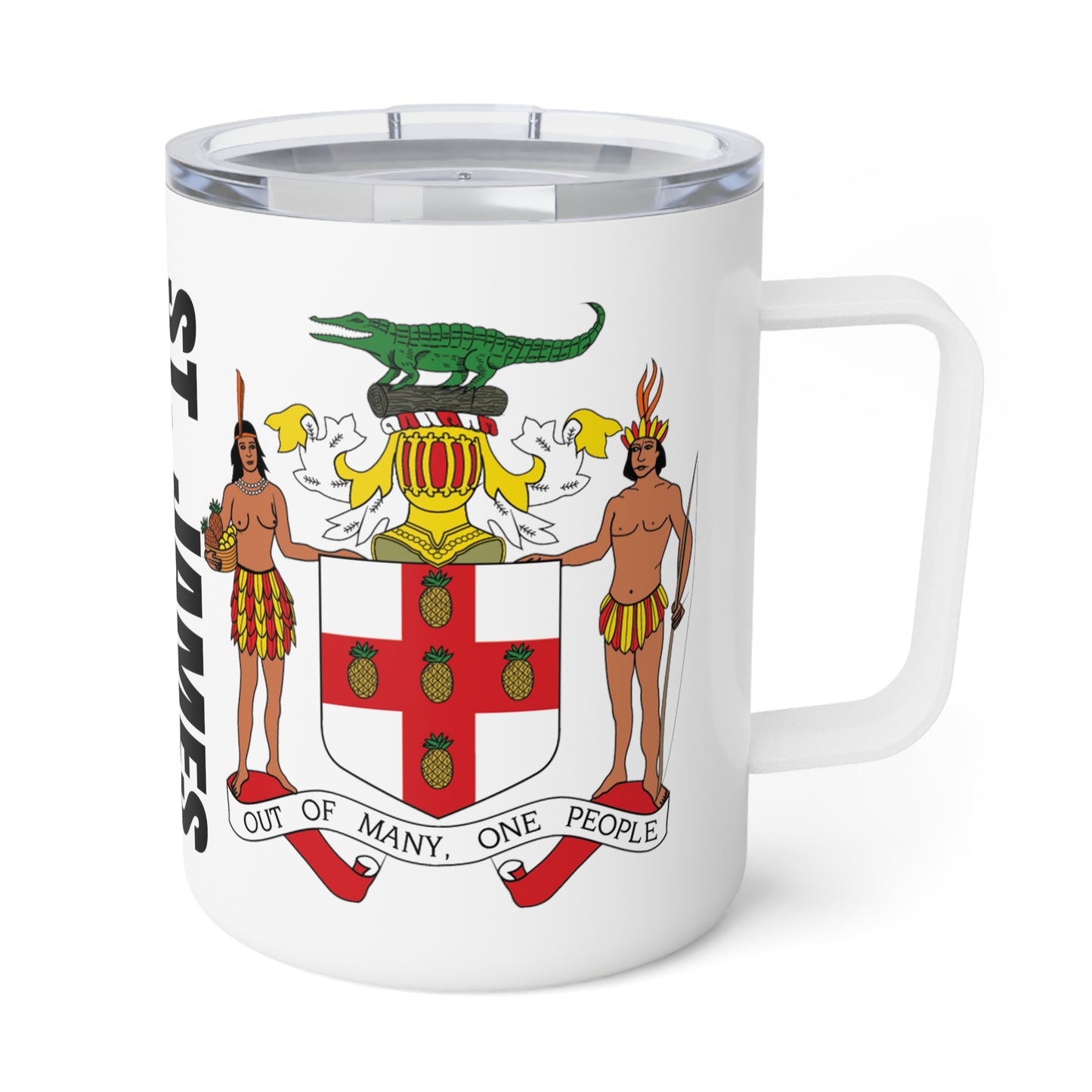 Personalized Jamaica Insulated Coffee Mug, 10oz St James Jamaica Travel Cup