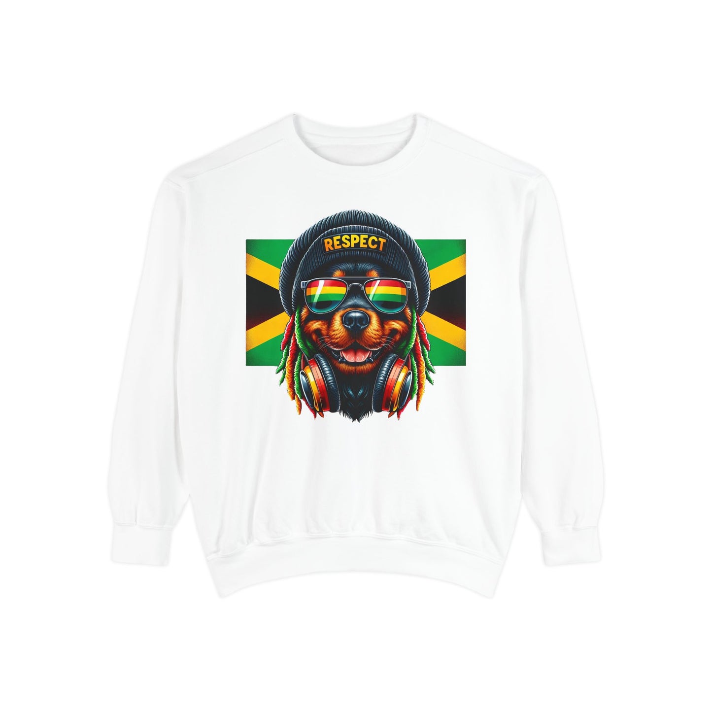 Men's Jamaican Flag Dog Sweatshirt
