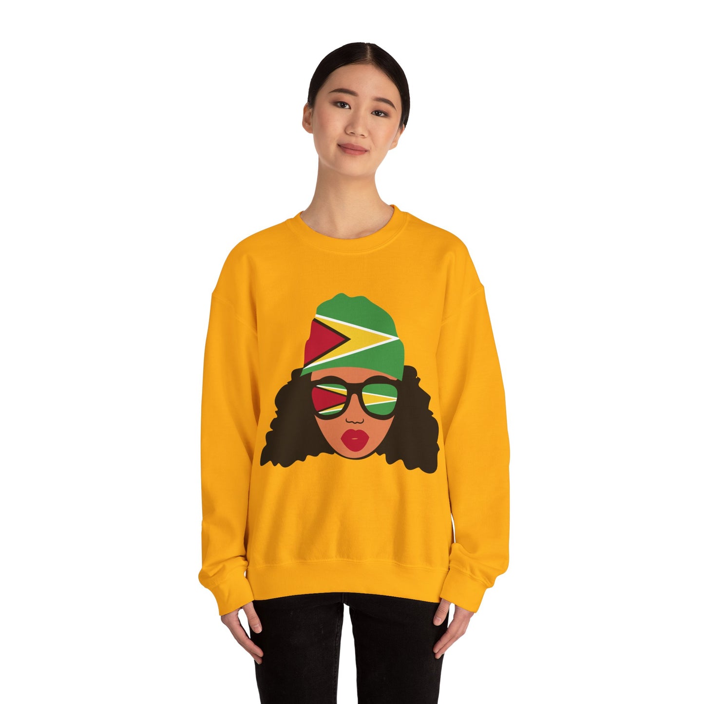 Gift For Guyanese Mom Guyana Sweatshirt Just A Girl From Guyana Top Guyana flag sweatshirt Guyana Sweatshirt Guyana Pride Sweatshirt