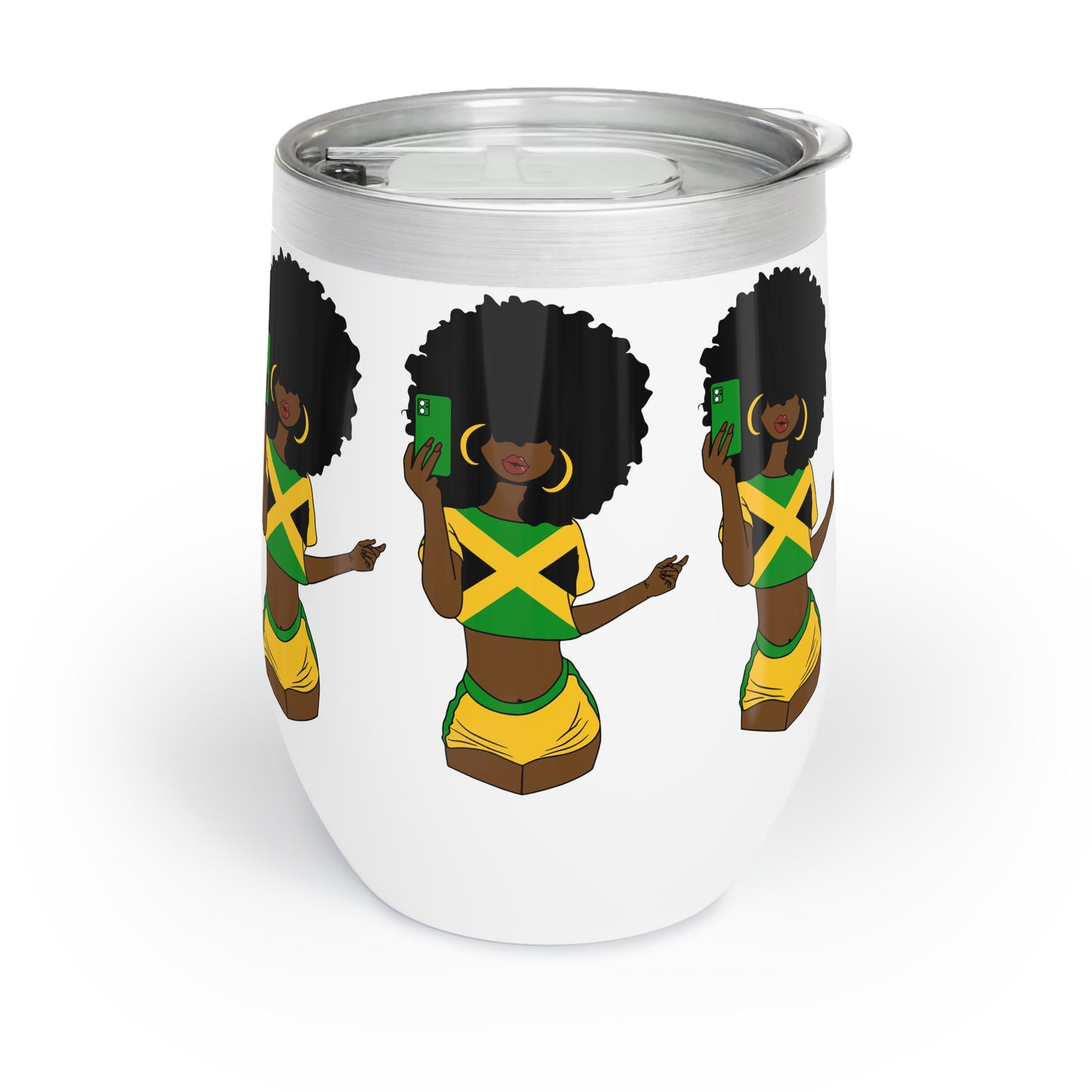 Jamaica Wine Tumbler With Jamaica Flag Jamaica Souvenir Jamaica Merchandise Gift For Jamaica Woman Jamaica Heritage Jamaica Culture Jamaica Gift