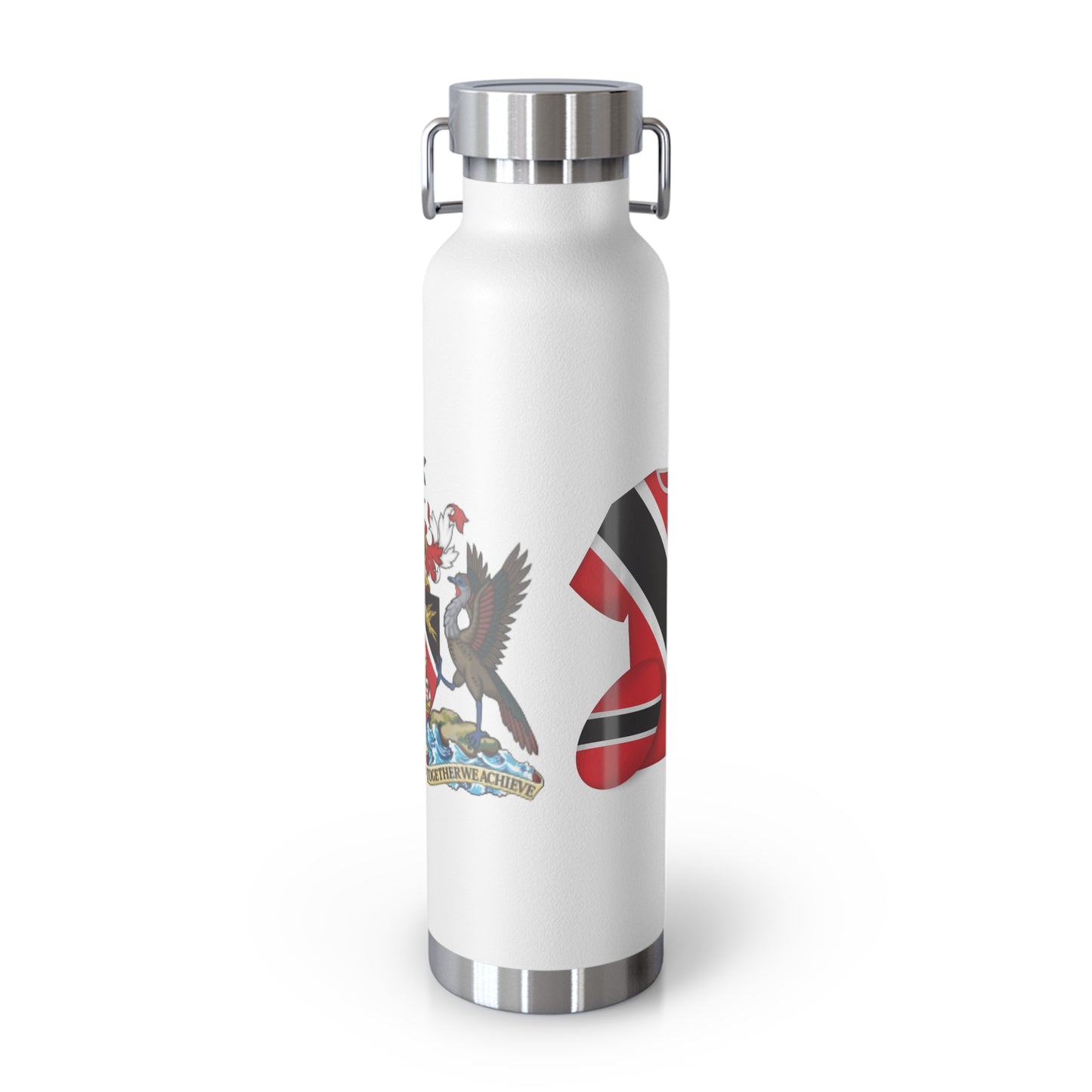 Personalized Trinidad and Tobago Flag Water Bottle Trinidad Flag Products Gift for Trinidadian Product With Trinidad and Tobago Coat of Arm