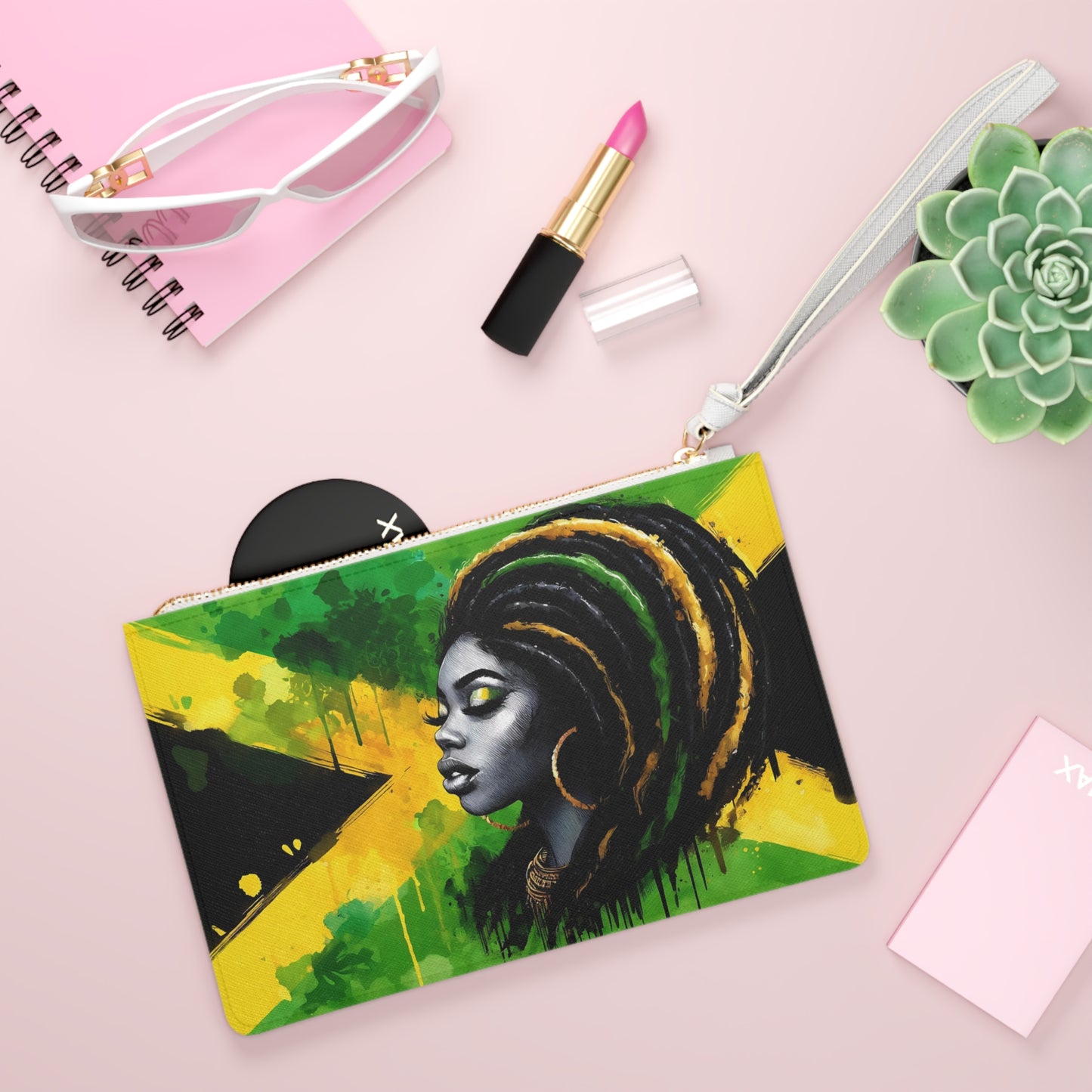 Graduation Gift For Jamaican Woman Mother's Day Gift for Jamaica Mom Jamaica Accessories Gift For Jamaican Woman Jamaica Flag Clutch Purse