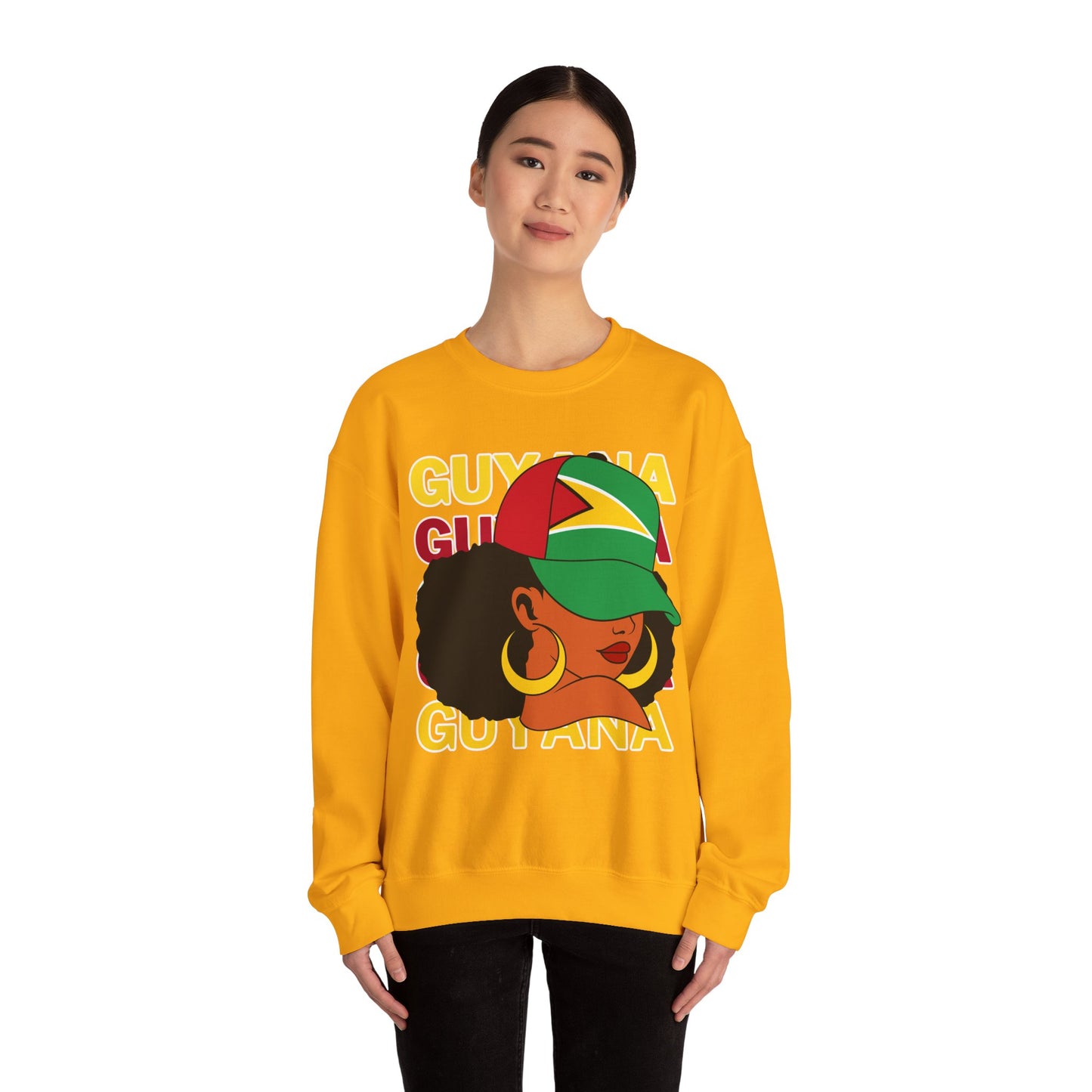 Gift For Guyanese Mom Guyana Sweatshirt Just A Girl From Guyana Top Guyana flag sweatshirt Guyana Sweatshirt Guyana Pride Sweatshirt