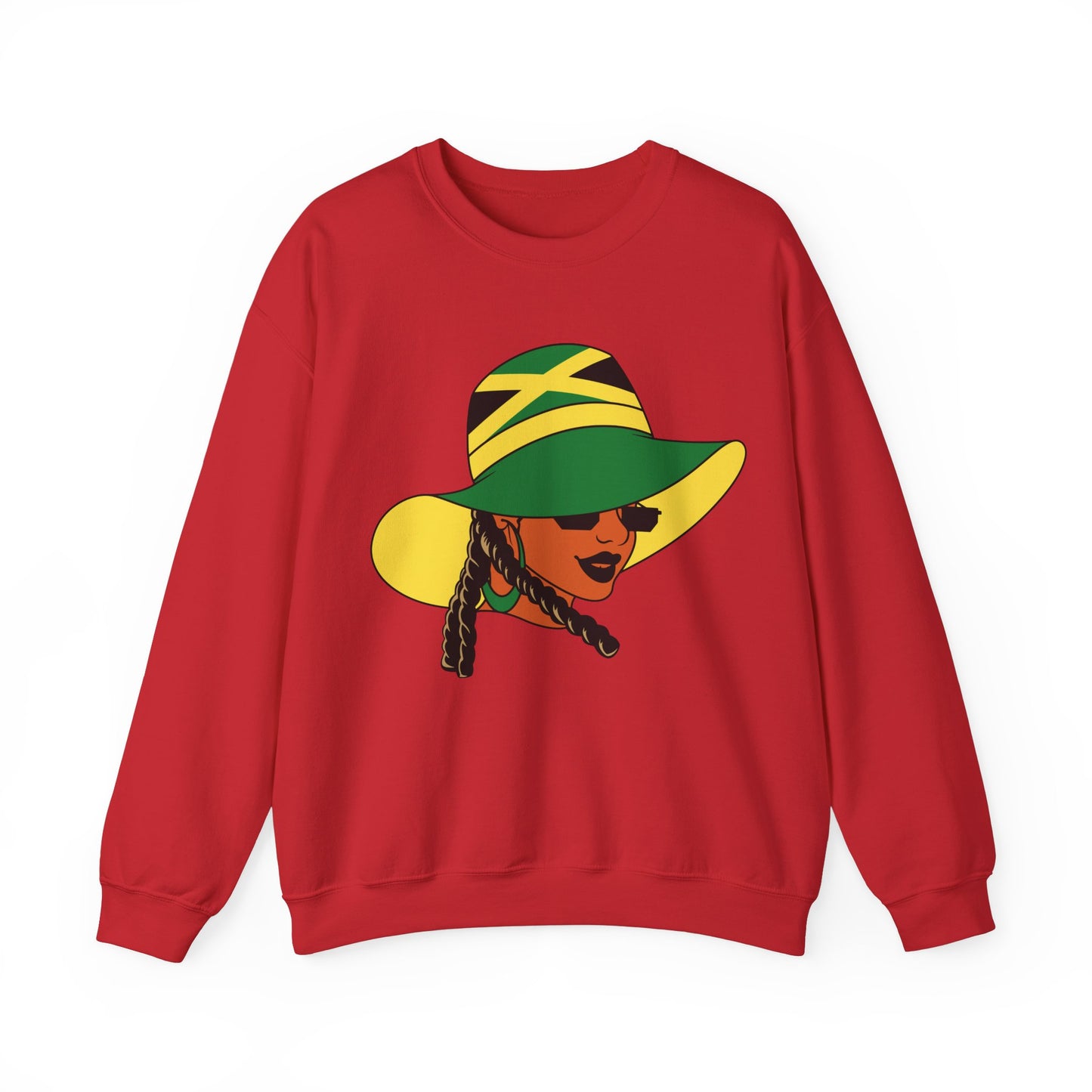 Jamaica Flag Sweatshirt For Jamaican Woman Jamaica Clothes For Women Jamaica Flag Clothes Jamaica Roots Clothes Jamaica Heritage Clothes