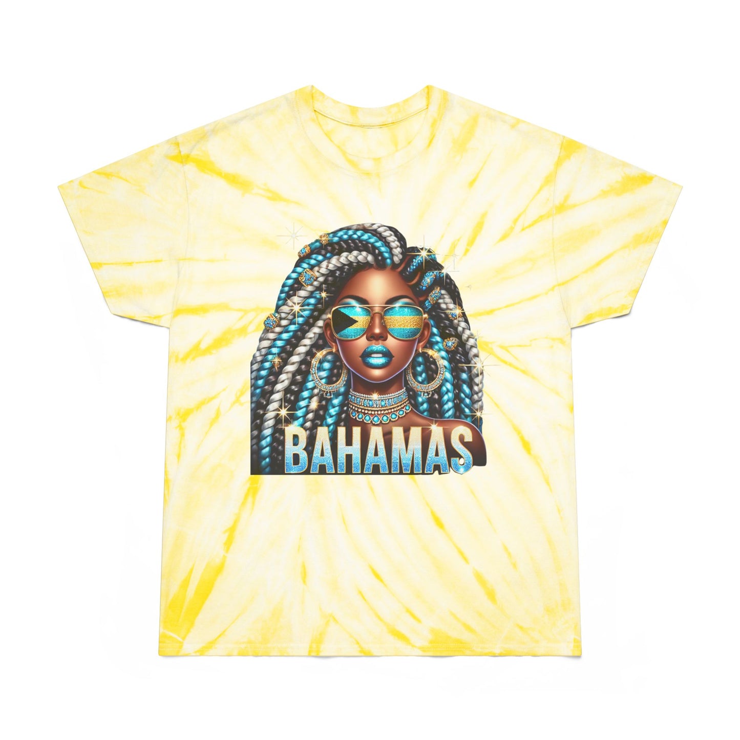 Bahamas Pride Women's Tie-Dye T-Shirt – Afrocentric Graphic Tee