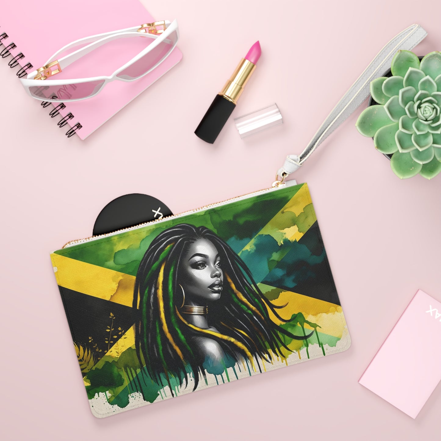 Graduation Gift For Jamaican Woman Mother's Day Gift for Jamaica Mom Jamaica Accessories Gift For Jamaican Woman Jamaica Flag Clutch Purse