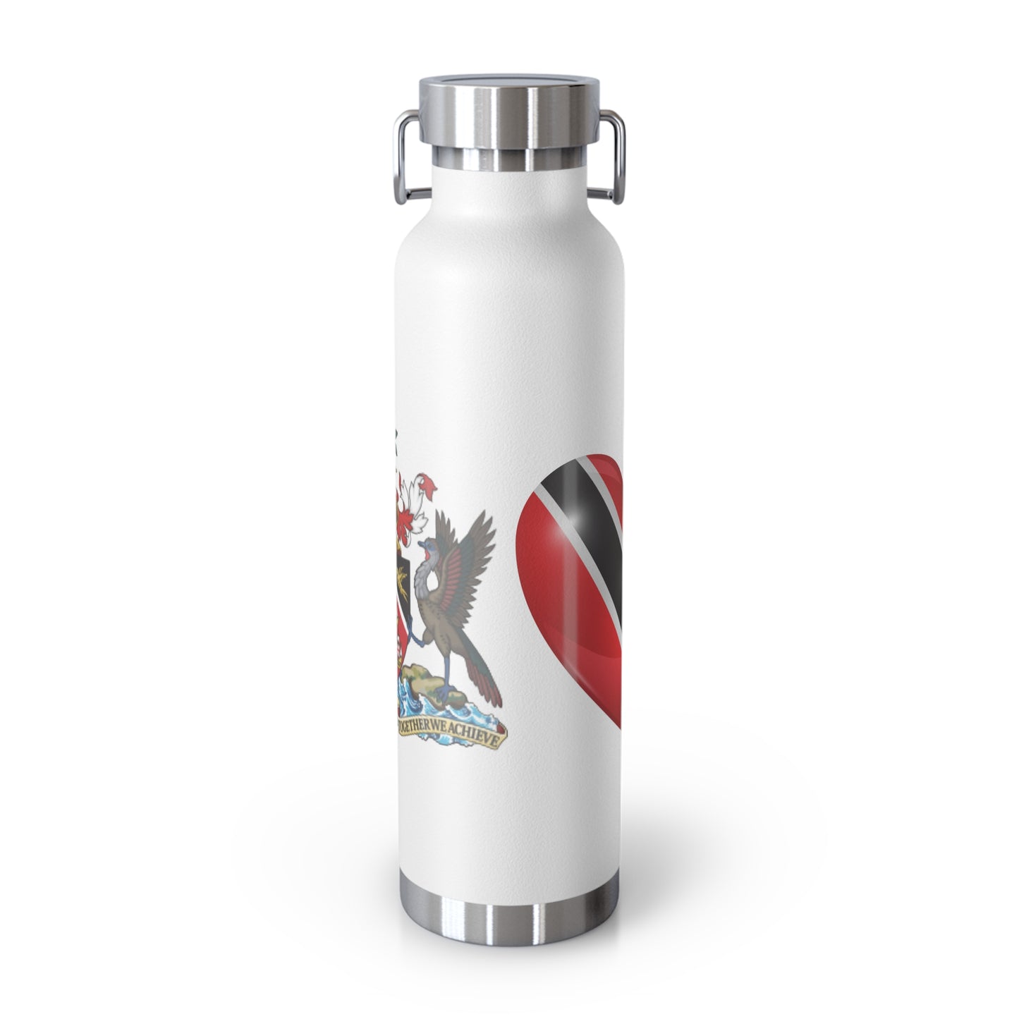 Personalized Trinidad and Tobago Flag Water Bottle Trinidad Flag Products Gift for Trinidadian Product With Trinidad and Tobago Coat of Arm