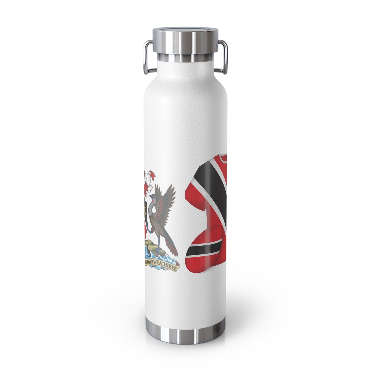 Personalized Trinidad and Tobago Flag Water Bottle Trinidad Flag Products Gift for Trinidadian Product With Trinidad and Tobago Coat of Arm