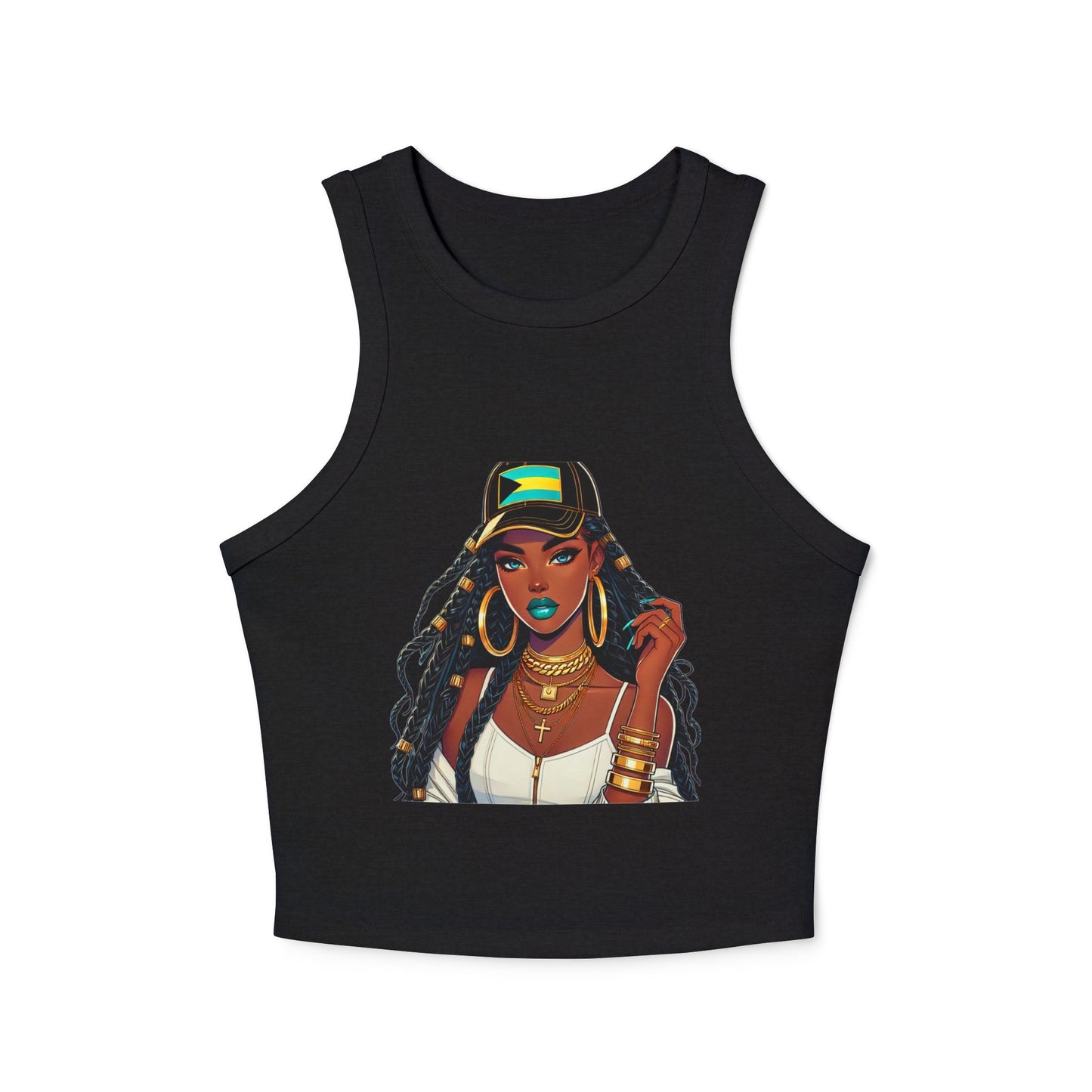 Bahamas Women Racer Back Crop Tank Top