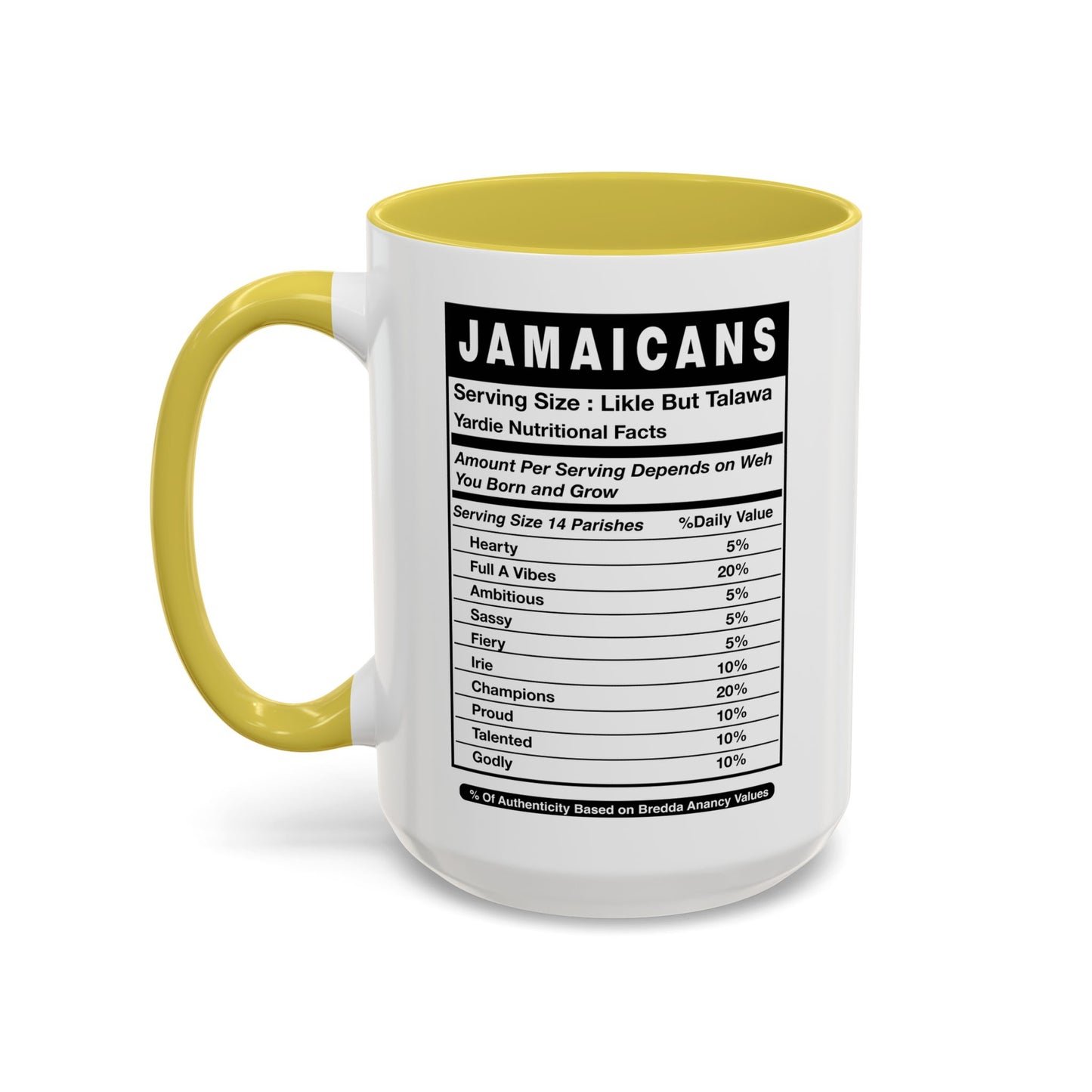 Rooted in Jamaica Coffee Mug Jamaican Nutrition Fact Coffee Mug Gift For Jamaican Mom Gift For Jamaican Dad