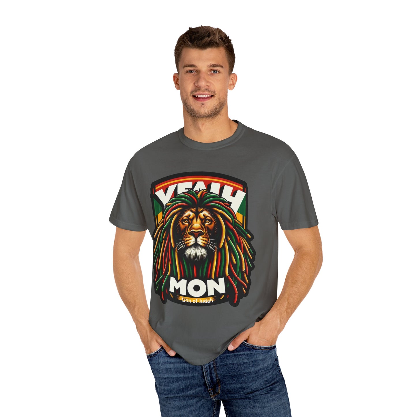 Rasta Lion Shirt Reggae Tee Yeah Mon Reggae Shirt Yeah Mon Jamaica Shirt Reggae Clothing Jamaica Slang Rasta Lion Shirt Rasta Reggae Shirt