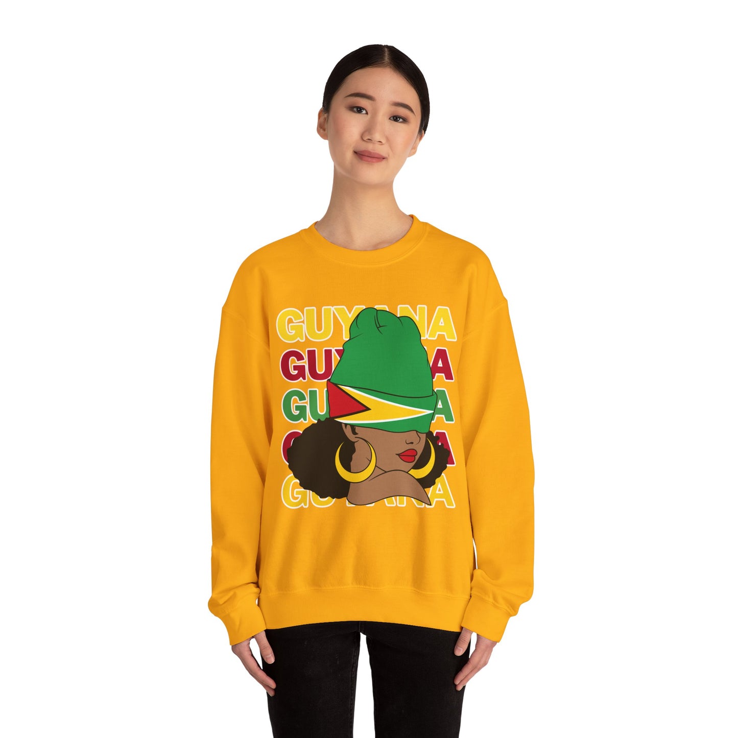 Gift For Guyanese Mom Guyana Sweatshirt Just A Girl From Guyana Top Guyana flag sweatshirt Guyana Sweatshirt Guyana Pride Sweatshirt