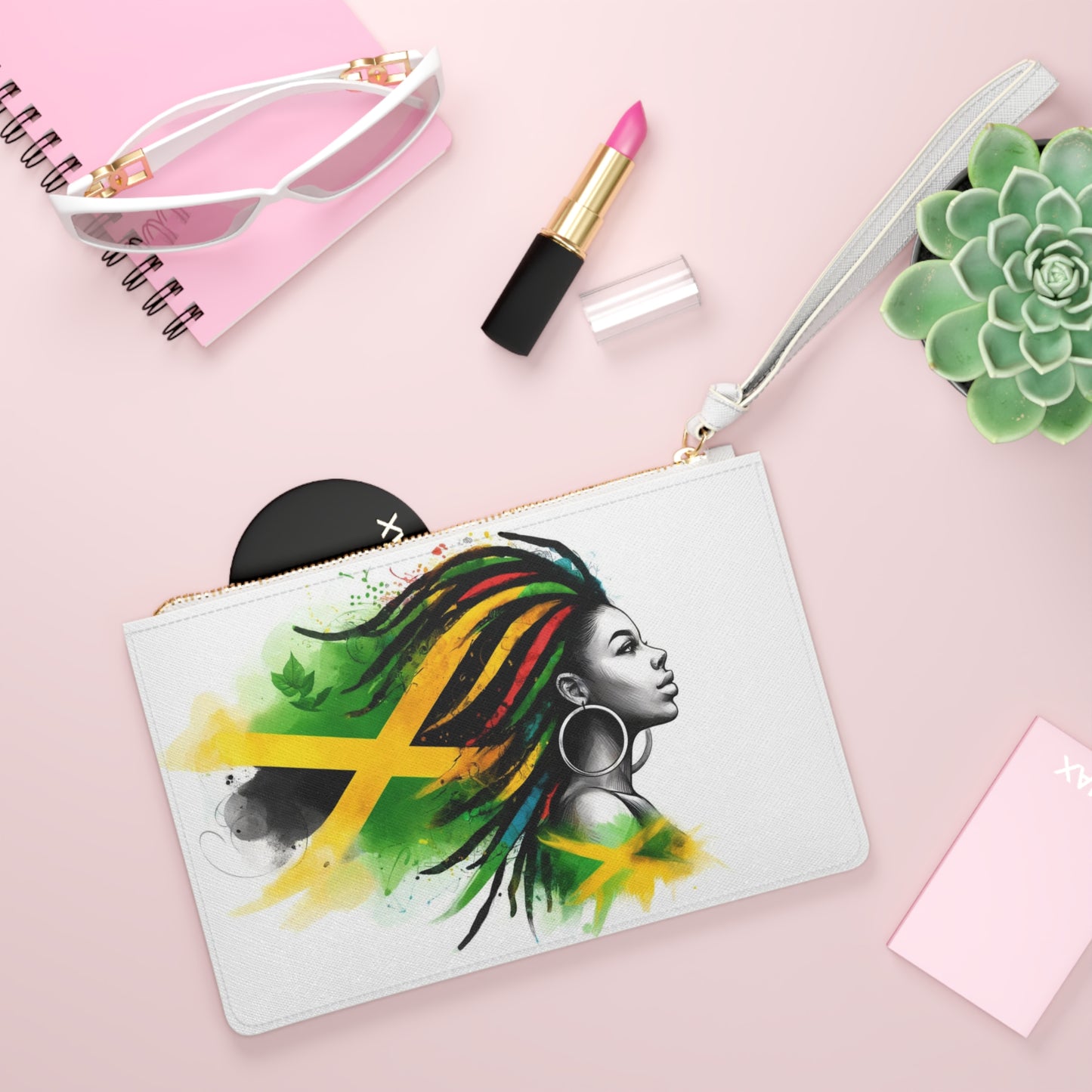 Gift for Jamaica Mom Jamaica Accessories Gift For Jamaican Woman Jamaica Flag Clutch