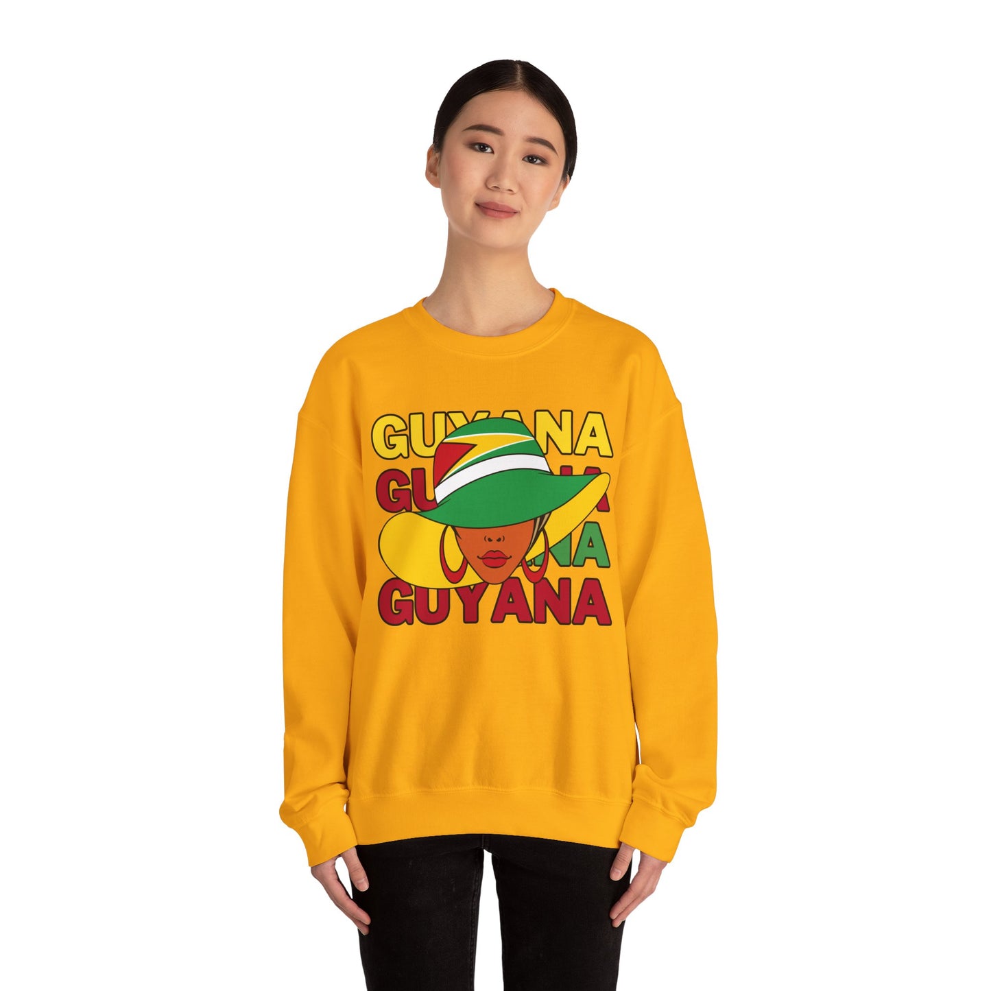 Gift For Guyanese Mom Guyana Sweatshirt Just A Girl From Guyana Top Guyana flag sweatshirt Guyana Sweatshirt Guyana Pride Sweatshirt