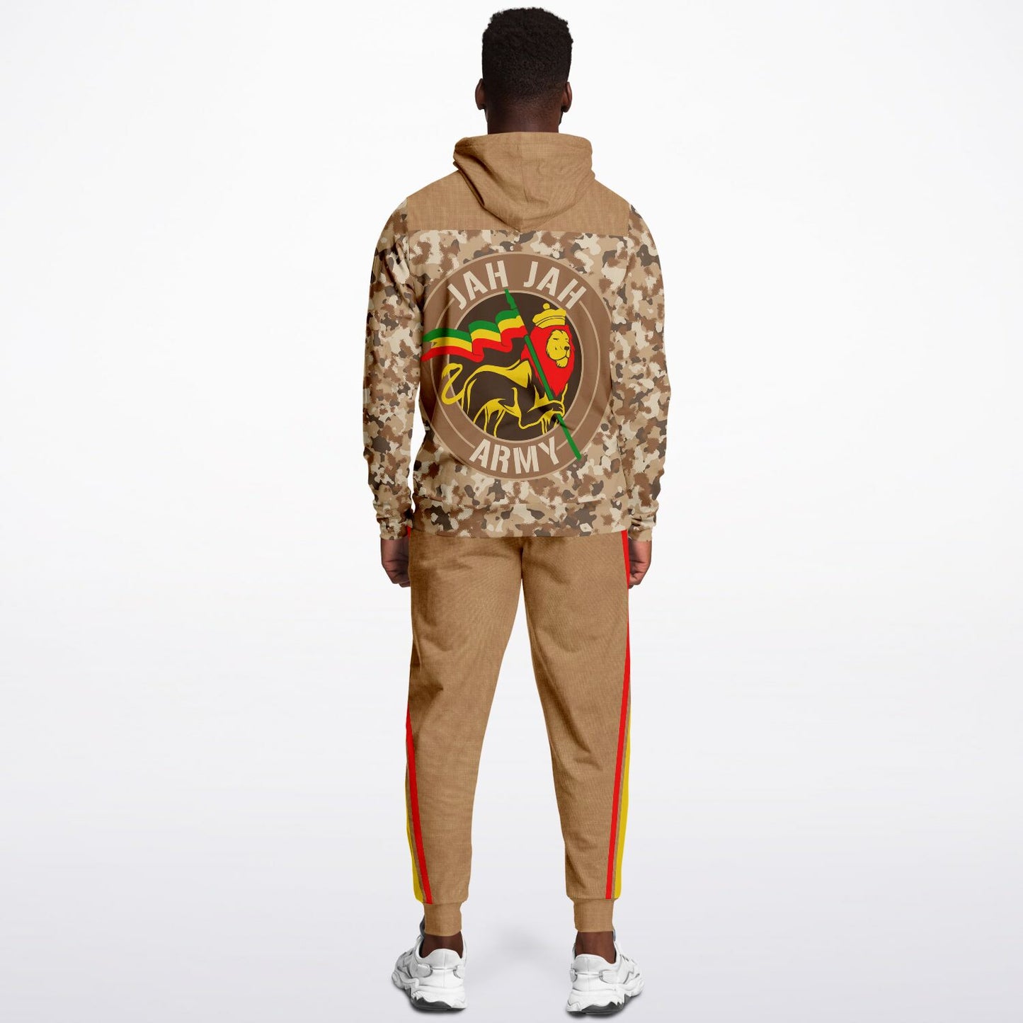 Rasta Soldier of Jah Army Khaki Color Hoodie and Jogger Set