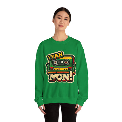 Vintage Retro Reggae Sweatshirt Yeah Mon Sweatshirt Jamaica Clothes Reggae Clothing