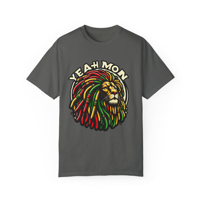 Rastafarian T Shirt  Reggae T Shirt Yeah Mon Reggae Shirt Yeah Mon Jamaica Shirt Reggae Clothing Jamaica Slang Rasta Lion Shirt