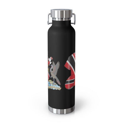 Personalized Trinidad and Tobago Flag Water Bottle Trinidad Flag Products Gift for Trinidadian  Product With Trinidad and Tobago Coat of Arm