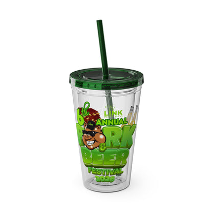 Custom Juicy Desing 16oz Tumbler with Straw