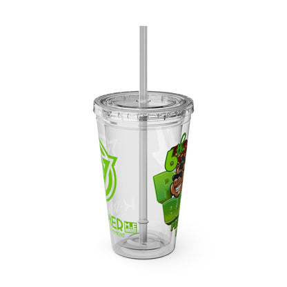 K Warner Custom  16oz Tumbler with Straw