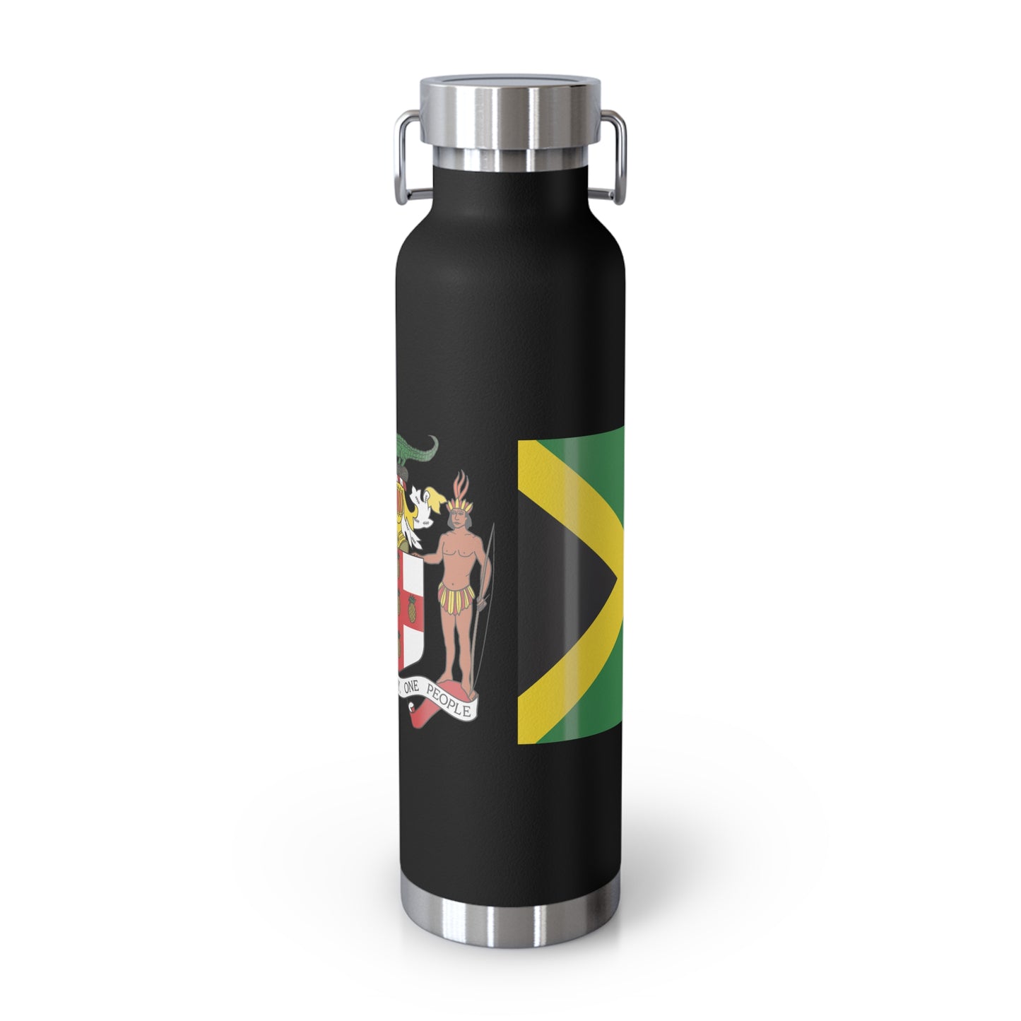 Personalized Jamaican Pride Copper Insulated Bottle - 22oz Gift for Fans of Jamaica