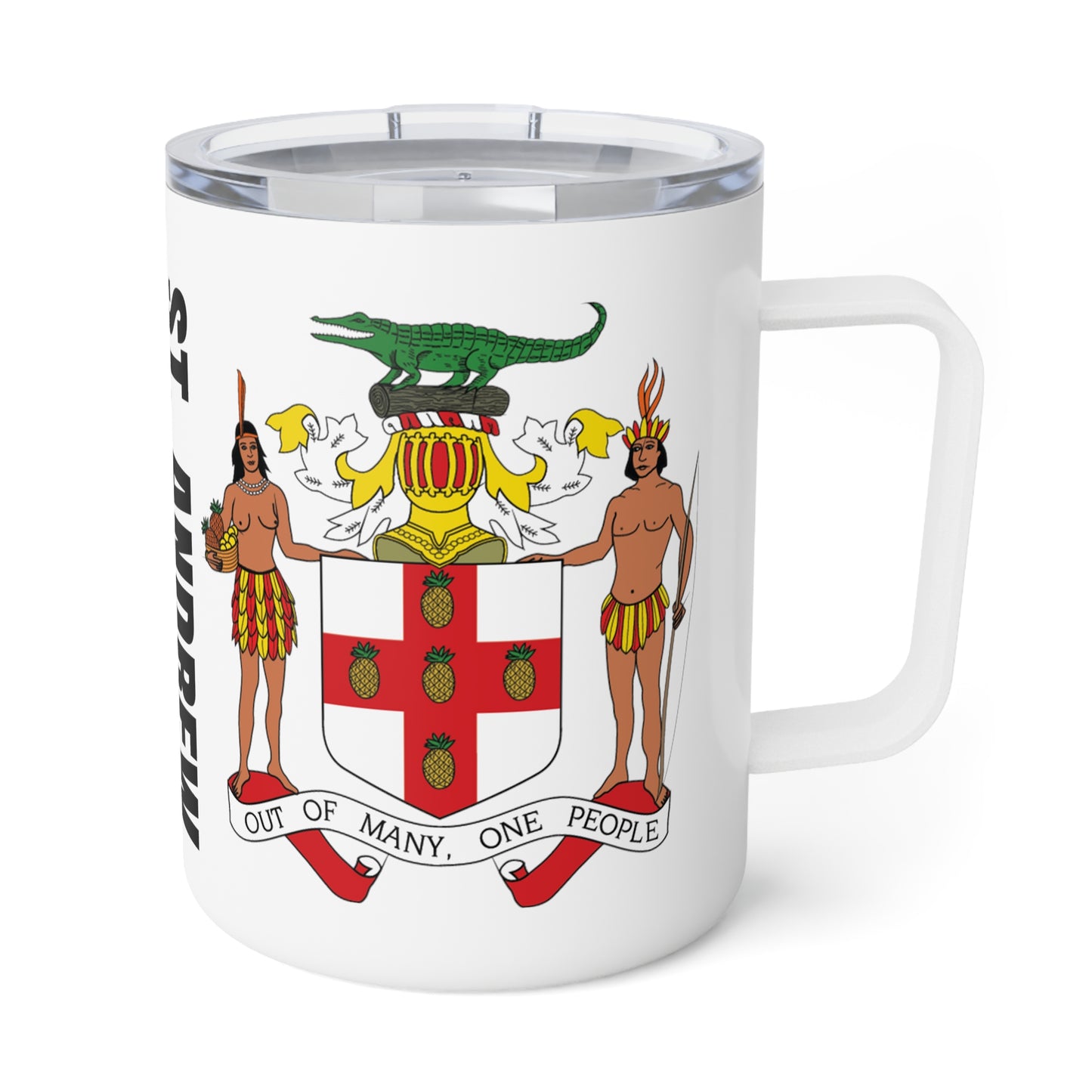 Personalized Jamaica Insulated Coffee Mug, 10oz St Andrew Jamaica Travel Cup