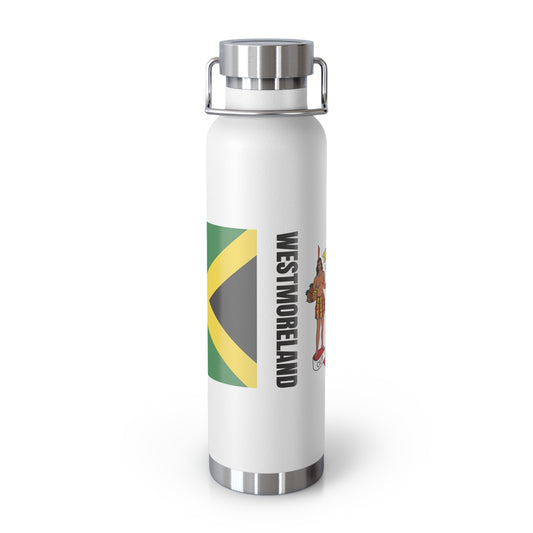 Jamaica Pride Copper Insulated Water Bottle - 22oz Personalized Jamaica Souvenir Westmoreland