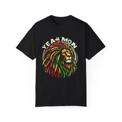 Rastafarian T Shirt  Reggae T Shirt Yeah Mon Reggae Shirt Yeah Mon Jamaica Shirt Reggae Clothing Jamaica Slang Rasta Lion Shirt