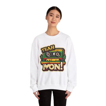 Vintage Retro Reggae Sweatshirt Yeah Mon Sweatshirt Jamaica Clothes Reggae Clothing