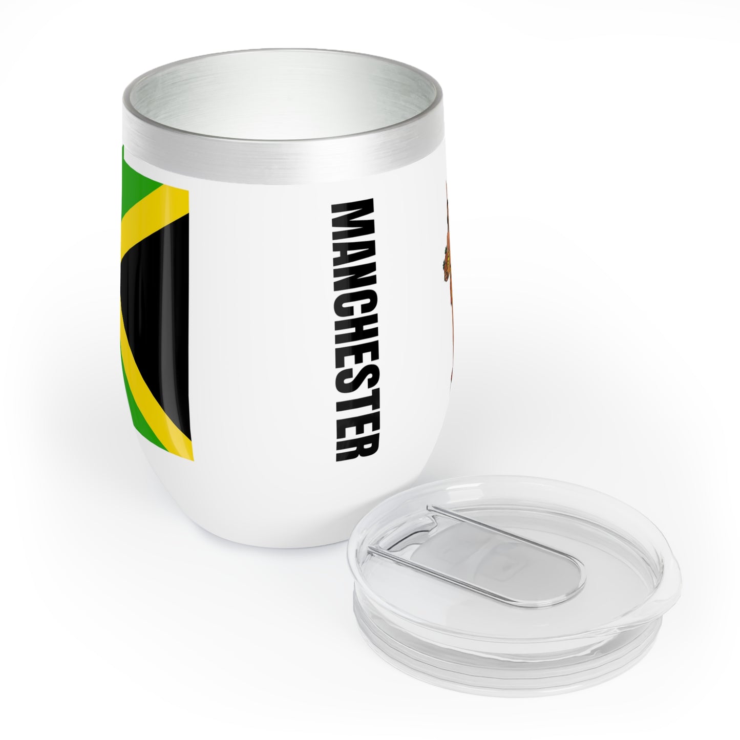 Personalized Manchester Jamaica Flag Wine Tumbler Gift for Jamaican Patriotic Jamaican Gift Jamaica Souvenir Jamaica Heritage Jamaica Root